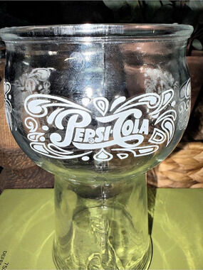 Pepsi-Cola Vintage Logo Glass Mug Clear